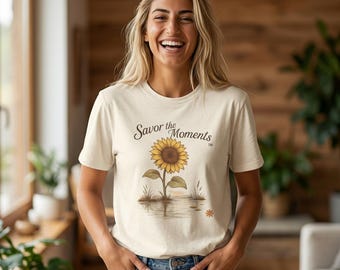 Coastal Sunflower Unisex Softstyle T-Shirt