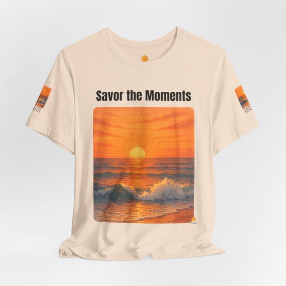Ocean, Sunset, Waves, Unisex Jersey Short Sleeve Tee