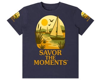 Sailboat Sunset T‑Shirt • Coastal Vibe Tee • Ocean Lover Gift • Beach Graphic Shirt