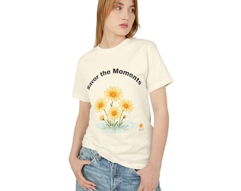 Yellow Daisies Floral Motivational Tee • Serene Nature‑Inspired Unisex Cotton Shirt • Soft Casual Botanical Flower Graphic Top