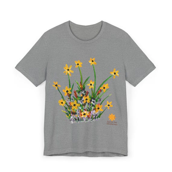 Yellow Daisy Floral Tee • Wildflower Bouquet Illustration Shirt • Hand‑Painted Nature Print • Botanical Graphic Top