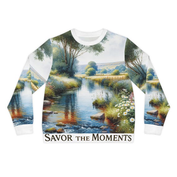 Nature Landscape, Lightweight Sweatshirt: Cozy Polyester Blend Fall Pullover