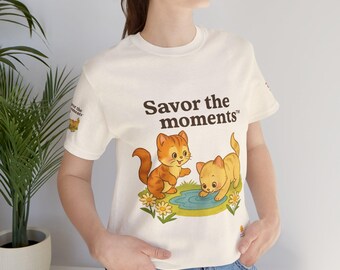 Kitten Lover T‑Shirt • Cute Cat Illustration Tee • Animal Lover Gift • Summer Pet Enthusiast Apparel