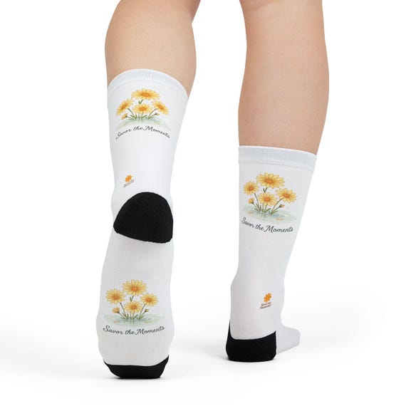 Bright Floral Crew Socks: Fun Spring Accessory for Nature Lovers