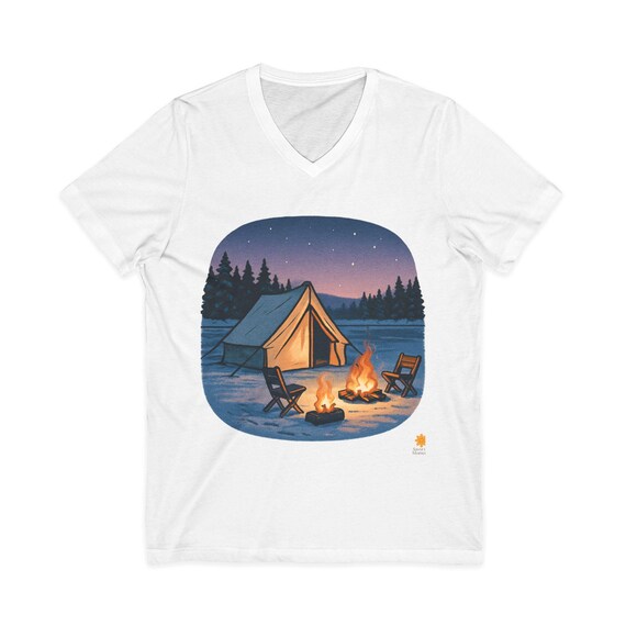 Christmas Wreath V-Neck Tee: 'Savor the Moments' Holiday Graphic