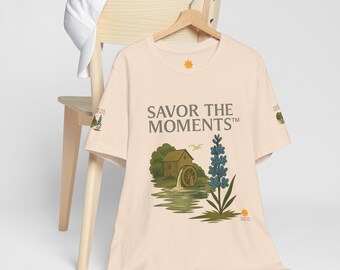 Old Mill, Unisex Nature Tee | Savor the Moments T-Shirt, Nature Lovers, Casual Wear, Outdoor Adventure