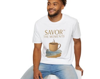 Coffee Beach Vibe T-Shirt, Savor Moments Unisex Tee, Cozy Casual Wear