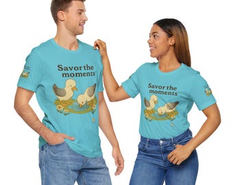 Bird Tee, Savor the Moments Unisex Tee - Embrace Joy, Nature Lover Gift, Casual Wear, Inspirational Shirt, Spring Outfit