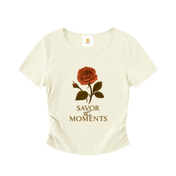 T-shirt, Rose, Ruched Bodycon Crop Top