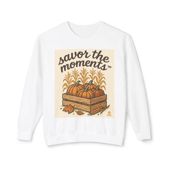 Serene Nature Scene Sweatshirt: Lightweight Cotton Crewneck