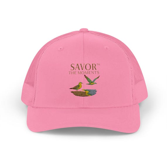 Sea Gulls, Snapback Trucker Cap with 'Savor the Moments' Design, for Outdoor Adventures, Nature Lovers