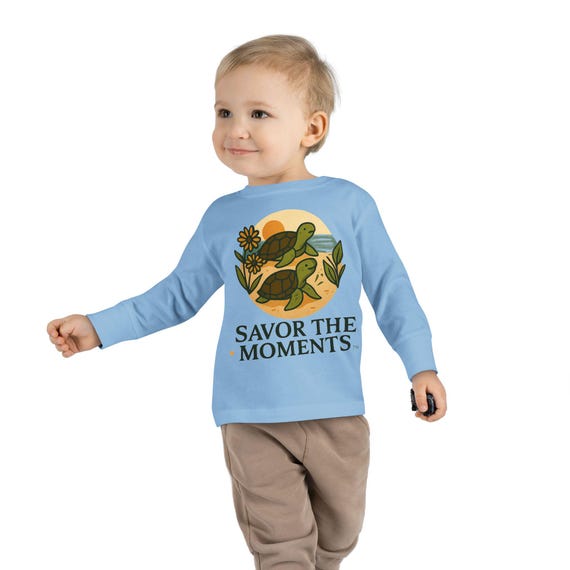 Savor the Moments Turtle Tee | Toddler Long Sleeve Tee