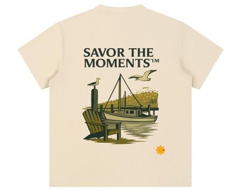 Coastal Serenity: The "Savor the Moments" Henley