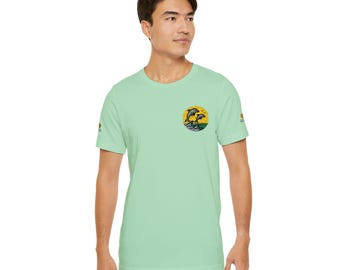 Dolphins', Nature-Inspired Unisex Tee with Coastal Design, Casual Shirt, Eco-Friendly Gift, Outdoor Adventure Apparel