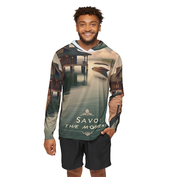 Men's Moisture-Wicking Athletic Hoodie: UPF 50+ Sun Protection