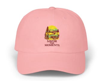 Fishing, Classic Dad Cap | Savor the Moments, Outdoor Hat, Summer, Gift Dad, Nature Lover's