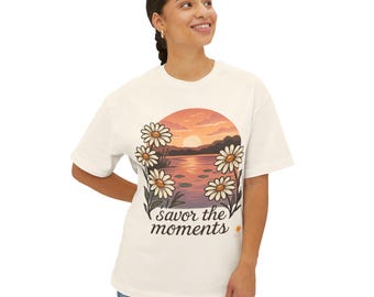 Lake Vibe Tee, Unisex Oversized Boxy Tee, Casual T-Shirt, Nature-Inspired Apparel, Gift for Nature Lovers, Summer Vibe Shirt