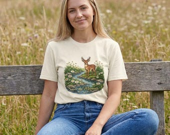 Deer Nature theme, Savor the Moments Wildlife Tee | T-Shirt