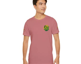 Pandas, Nature-Inspired Unisex Tee with Floral Design, Casual Wear, Eco-Friendly Gift, Spring Style, Unisex T-Shirt