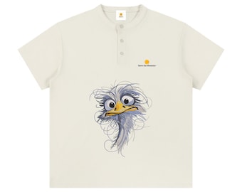 Ostrich Graphic Henley Tee Short Sleeve Savor the Moments™