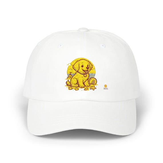 Cute Puppy Dad Cap, Comfortable Cap for Pet Lovers, Gift for Dog Dads, Summer Sun Hat, Casual Fashion Accessory, Yellow Dog Embroidery