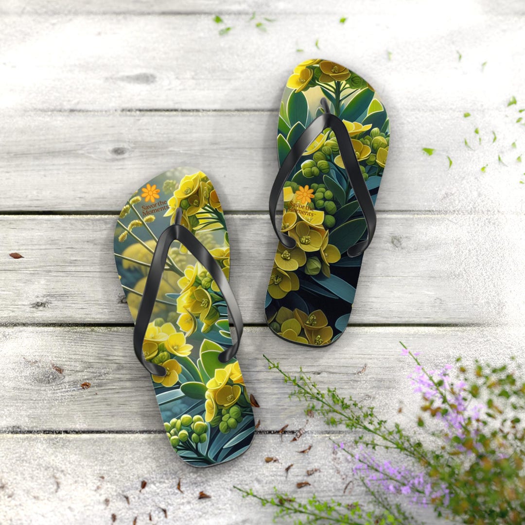 Tropical Floral Flip Flops – Summer Beach Sandals - Etsy