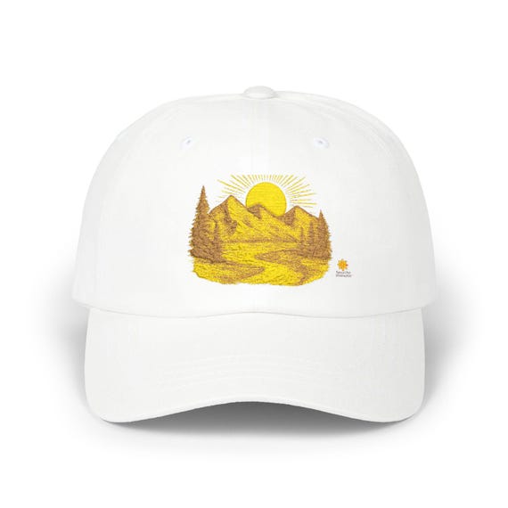 Sunset Mountains Classic Dad Cap, Outdoor Hat, Gift for Dads, Casual Cap, Summer Accessory, Nature Lover Headwear