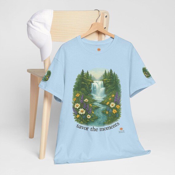 Nature-Inspired Floral Print T-Shirt - Unisex Tee Savor the Moments