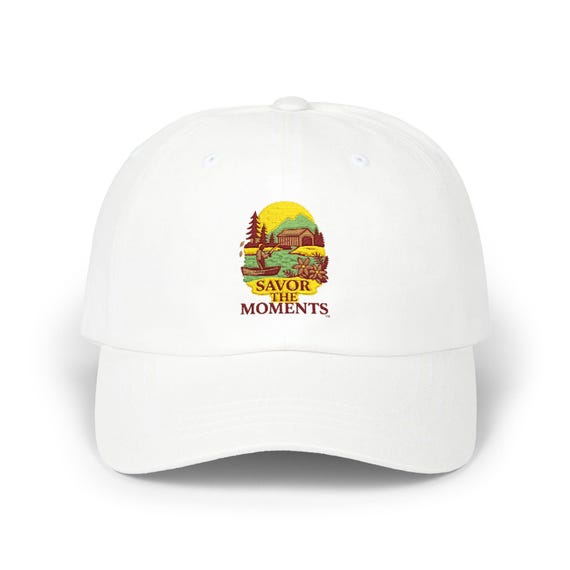 Fishing, Boat, Classic Dad Cap - Save the Moments Vintage, Gift, Outdoor, Casual Style, Father's Day