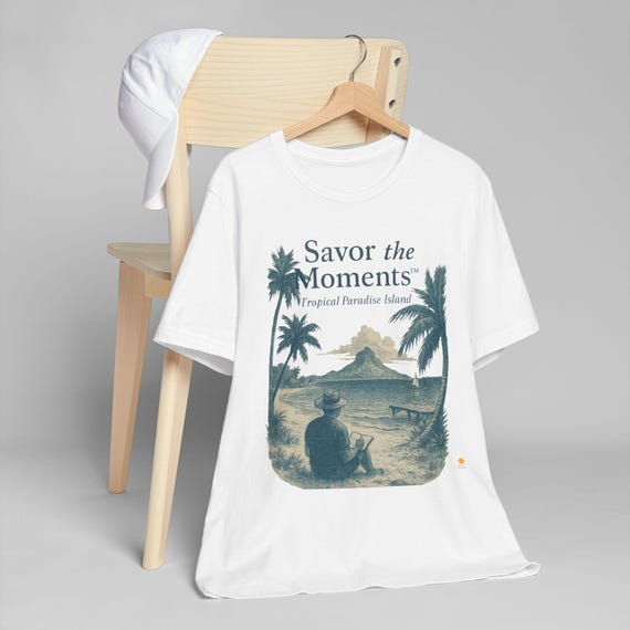 Tropical Paradise T-Shirt, Relaxed Vibes, Travel Lover Gift, Summer Wardrobe Essential, Adventure Travel Tee, Nature-Inspired Shirt