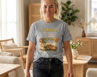 Fishing Retirement Shirt | Lake Dock Boat Scene Tee | Gift for Retired Anglers