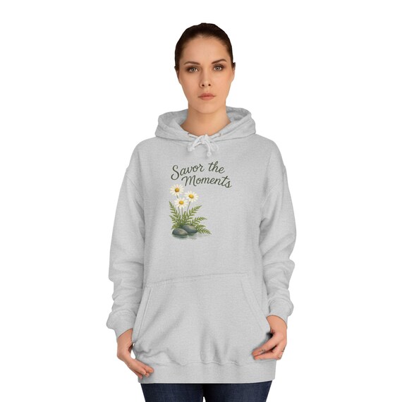 Floral College Hoodie: Cozy Unisex Spring Sweatshirt