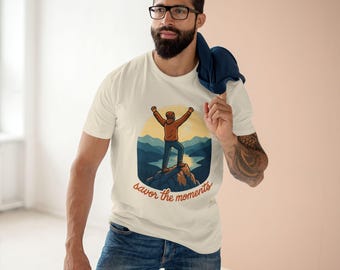 Mountain Top, Adult Staple Tee, Explore Nature Shirt, Motivational Graphic Tee, Outdoor Enthusiast