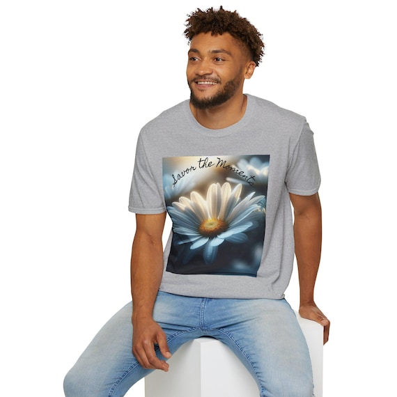 T-Shirt, Daisy, Floral, Graphic T-Shirt: Savor the Moments, Unisex Casual Wear