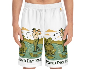 Golf-Inspired Men's Board Shorts, Perfect for Summer Fun, Beach Days, Golf Lovers, Outdoor Adventures, Casual Wear
