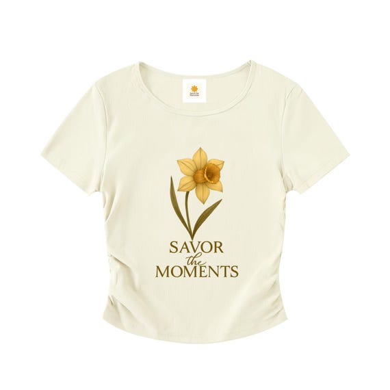 T-shirt, Daffodil, Ruched Bodycon Crop Top