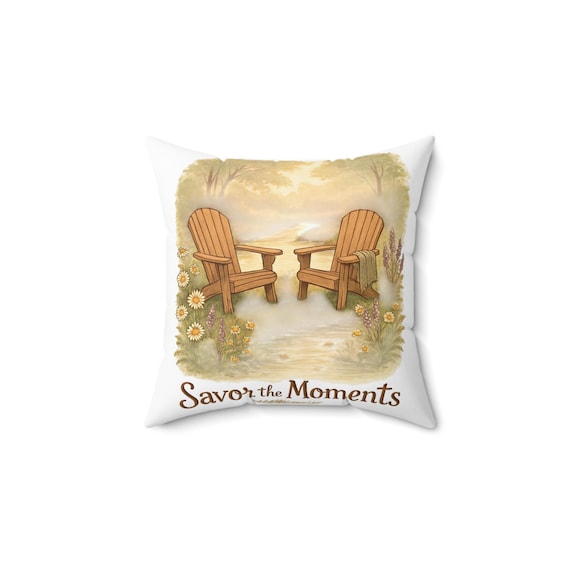 Pillow: Cozy Outdoor Home Decor Savor the Moments