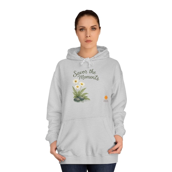 Floral College Hoodie: Cozy Unisex Spring Sweatshirt