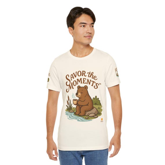 Cozy Bear Tee, Savor the Moments Unisex Jersey Short Sleeve Tee, Nature Lover Gift, Relaxation Shirt, Outdoor Adventure Apparel, Bear [...]