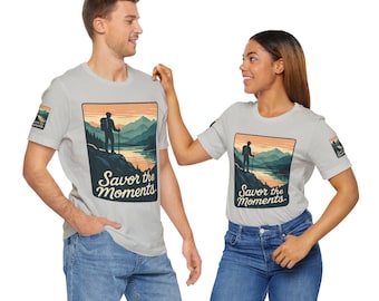 Mountain Hiking, Adventure-Inspiring Tee, Savor the Moments Shirt, Nature, Hiking Apparel, Unisex Outdoor T-Shirt