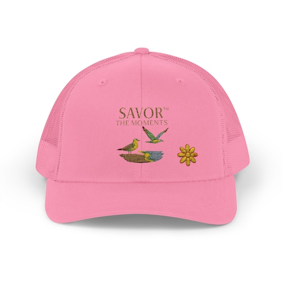 Sea Gulls, Snapback Trucker Cap with 'Savor the Moments' Design, for Outdoor Adventures, Nature Lovers