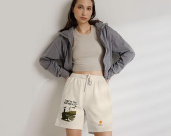Sailboat Sunset Seaside Moments Sweat Shorts | Beach Graphic