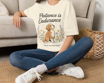 Puppy Illustration Tee | Faith Quote "Now Faith is Confidence"