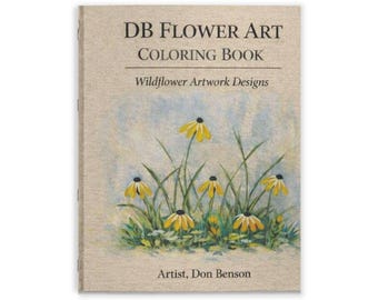 Wildflower Botanical Coloring Book | DB Flower Art Meadow Designs