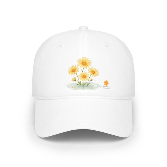 Sunflower Low Profile Baseball Cap - Floral Hat for Summer, Outdoor Style, Gift for Nature Lovers, Casual Accessory, Beachwear