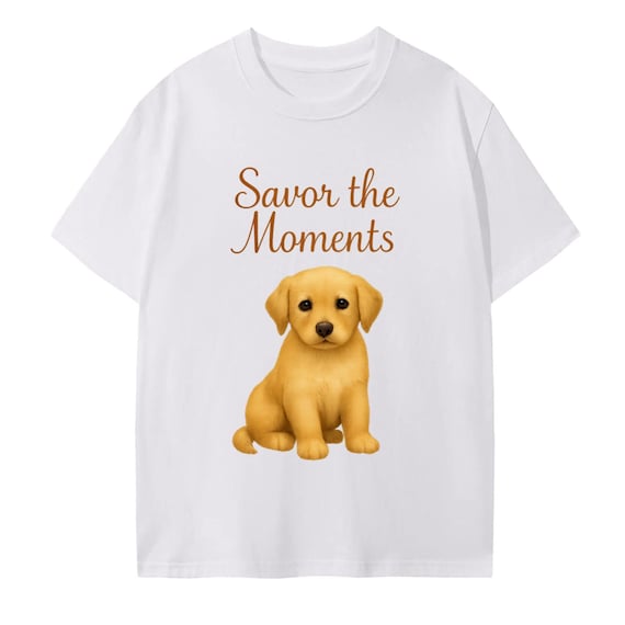 T-shirt, Puppy, Unisex Seamless Cotton T-Shirt