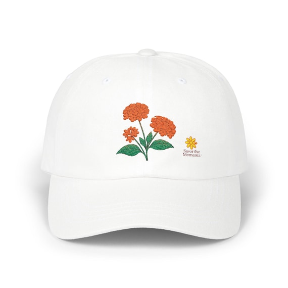 Classic Floral Dad Cap, Embroidered Dad Cap, Casual Summer Hat, Gift for Gardeners, Outdoor Accessories