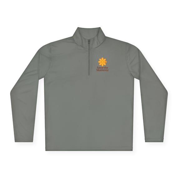 Golf Quarter-Zip Pullover: Unisex Moisture-Wicking Polyester Layer