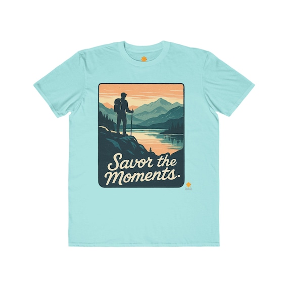 Men's Mountain Adventure Tee - Savor the Moments, Outdoor Enthusiast Gift, Nature Lover Shirt, Hiking Apparel, Travel T-Shirt