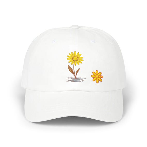 Floral Dad Cap, Sunflower Hat for Men, Casual Summer Accessory, Gift for Dad, Everyday Wear, Adjustable Cap